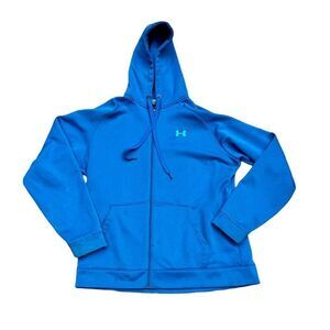 UNDERARMOUR Blue Zip Up Hooded Sweatshirt Size 2XL